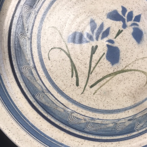 Vintage Signed/Dated Studio Pottery Round Dish Tray Casserole Pie Plate - Picture 6 of 9